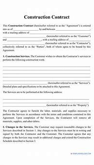 Image result for Contractor Contract Template