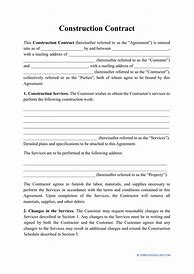 Image result for Builders Contract Agreement