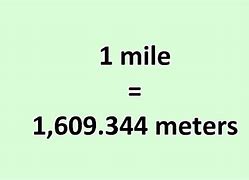 Image result for How Many Meters in 1 Mile