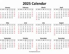 Image result for 2025 Annual Calendar