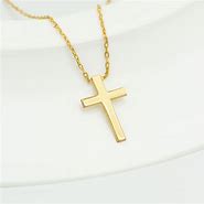 Image result for Weathered Gold Cross Necklace