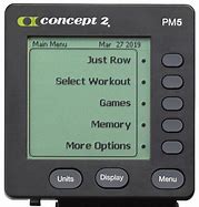 Image result for Concept 2 PM5 Standard List Screen