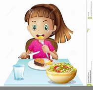 Image result for Girl Eating Breakfast Clip Art