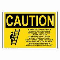 Image result for Ladder Safety Labels OSHA