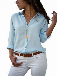 Image result for Women's Casual Button Down Shirts