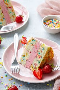 Image result for Strawberry Funfetti Ice Cream Cake