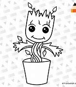 Image result for Baby Groot Outline Drawing