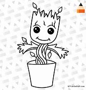 Image result for Baby Groot Outline Drawing Hard