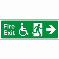 Image result for Accessible Fire Exit Sign