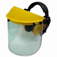 Image result for Helmet Hearing Protection Clear Face Shield