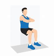 Image result for Wall Sit Muscle Outline