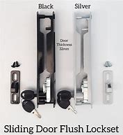 Image result for Flush Mount Sliding Door Lock
