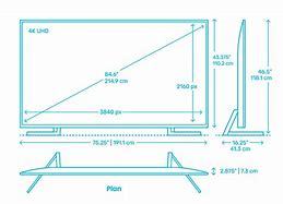 Image result for 80 Inch TV Size Dimensions