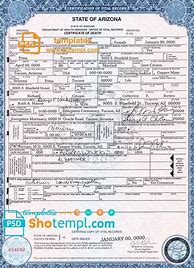 Image result for Arizona Death Certificate Form
