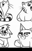 Image result for Cat Cartoon Black and White Lucid Trippy