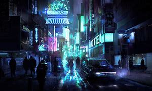 Image result for Cyberpunk Street Idea