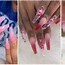 Image result for Pink and Silver Acrylic Nail Designs