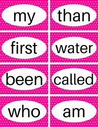 Image result for Word Cards Sight Words