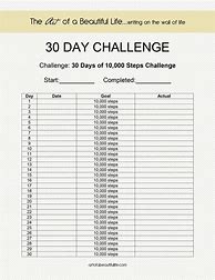 Image result for 30-Day Step Challenge Printable