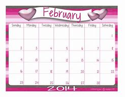 Image result for Printable Editable February Calendar