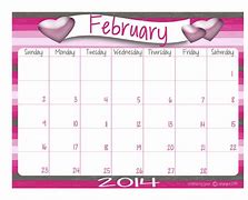 Image result for Free Printable Calender February