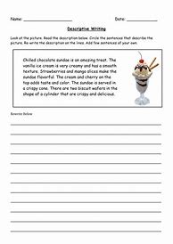Image result for Descriptive Writing Exercises