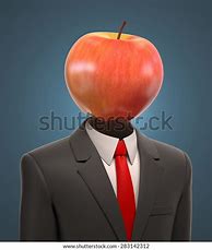 Image result for Man in a Suit Holding a Apple