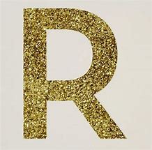 Image result for Golden Letter Glitter R