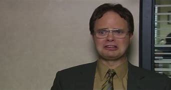 Image result for Dwight Schrute Scared Meme