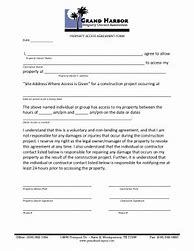 Image result for Property Access Agreement Template