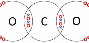 Image result for Carbon Dioxide Dot and Cross Diagram