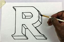 Image result for Letter M R Sketch 3D