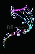 Image result for Single Colourful Music Notes Black Background