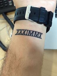 Image result for Roman Numeral Tattoo On Wrist