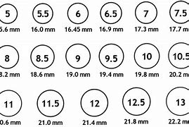 Image result for Female Ring Size Chart