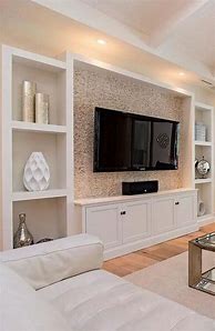 Image result for DIY Living Room Wall Unit Desk