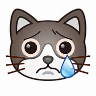Image result for Crying Cat Face Emoji