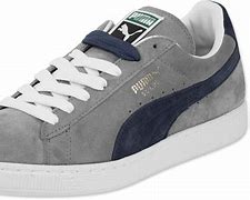 Image result for Puma Suede Blue and Gray Stripe
