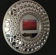 Image result for Round Silver Mirror