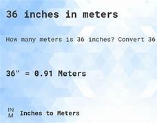 Image result for 36 Inches to Meters