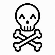 Image result for Skull with Bones and Pirate Hat Emoji