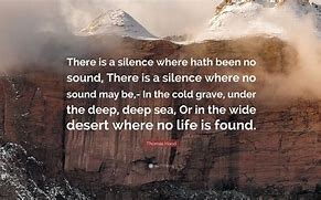 Image result for Thomas Hood Silence