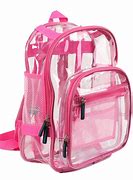 Image result for Pink Clear Backpack