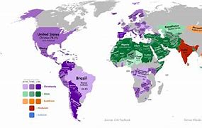 Image result for World Map by Religion