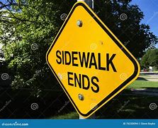 Image result for Sidewalk Ends Sign