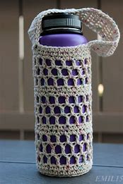 Image result for Crochet Water Bottle Bag