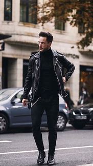 Image result for Black Leather Boots Outfits Men