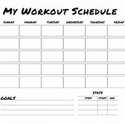 Image result for Blank Workout Calendar