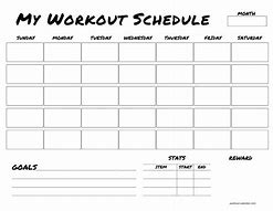 Image result for Printable Workout Calendar