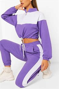 Image result for Women Purple Tracksuit
